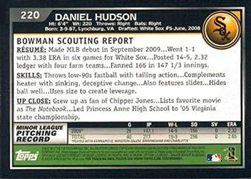 2010 Bowman 220 Даниел Хадсон Чикаго Вајт Сокс МЛБ Бејзбол картичка NM-MT