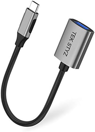 TEK Styz USB-C USB 3.0 адаптер компатибилен со вашиот LG 34WQ650-W OTG Type-C/PD машки USB 3.0 женски конвертор.