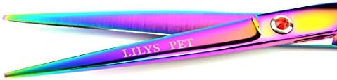 Лилис Пет Професионални Миленичиња Чешлање Ножици Комплет, Обложени Титаниум, Остар И Силен Нерѓосувачки Челик Сечилото За Кучиња
