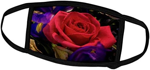 3дроза Светло Црвена Роза Меѓу Убави Цвеќиња-Покривки За Лице