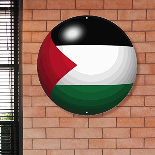 Палестински метален знак Палестинско знак за добредојде за предниот трем Национално знаме персонализирано гроздобер метал wallиден знак wallиден wallиден декор, земја