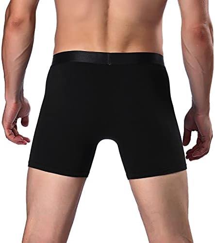 Ymosrh машки боксерски брифинзи пижами кратки долги памучни дишење и носат отпорни на боксерски долна облека за мажи за мажи