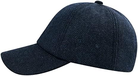 Ботвела волна бејзбол капа за мажи прилагодлива неструктурирана капа на твид