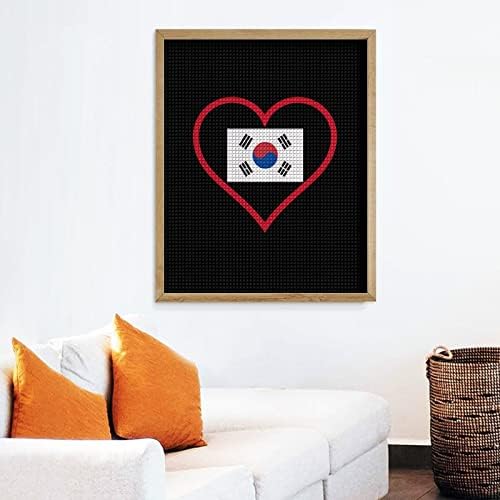 Јас многу го сакам South_korea црвено срце дијамантски комплет за сликање уметнички слики DIY целосна вежба за домашни додатоци