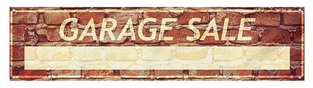 CGSignLab | Продажба на гаража -Ghost ared brick тешка винил банер на отворено | 8'x2 '