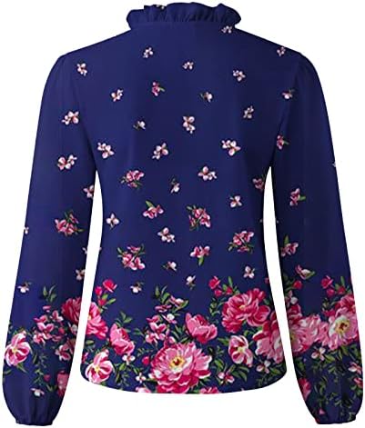 Амикадом девојки со долг ракав 2023 облека против вратот Графички салон за блуза со блуза есен лето лето за жени H8 H8
