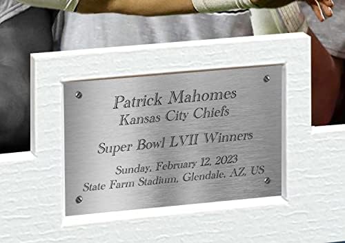 Патрик Махомес Канзас Сити Супер Боул LVII 57 победници автограмираше потпишан 12x8 A4 Фото -фотографија Слика Рамка за фудбалски постер подарок