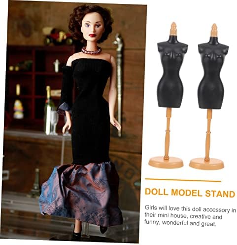 Sewacc 6pcs модел стојат акциони фигури додатоци маникини маникини за облека мини кукли фустан штанд кукли облекување кукли фустан