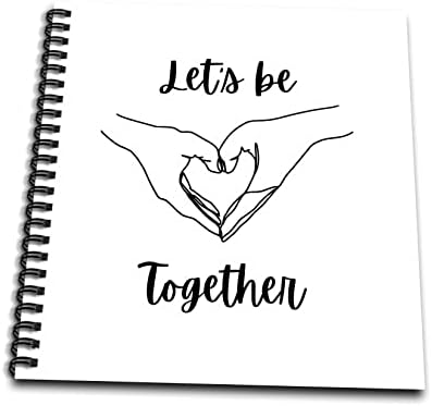 3drose Слика на рацете формирано срце со текст Ајде да бидеме заедно - цртање книги