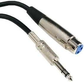 ACCL 6FT XLR 3P женски до 1/4 TRS микрофон кабел, 10 пакувања