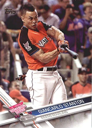 2017 Ажурирање Серија US65 Giancarlo Stanton Miami Marlins Baseball Home Run Derby Card