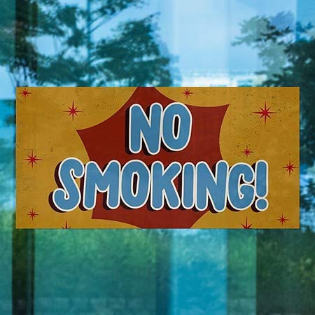 CGSignLab | Забрането Пушење-Пукна Носталгија Прицврстување На Прозорецот | 24x12