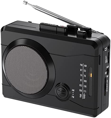 Преносен рекордер на плеери за касети за Walkman, личен ретро Walkman аудио стерео снимање, радио AM/FM, лента до MP3 конвертор,