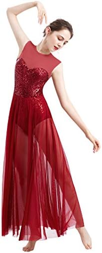 Одасдо жени лирски танц фустан модерно современо современи костуми за танцување костими резервоарици леотард макси преклопување фустан