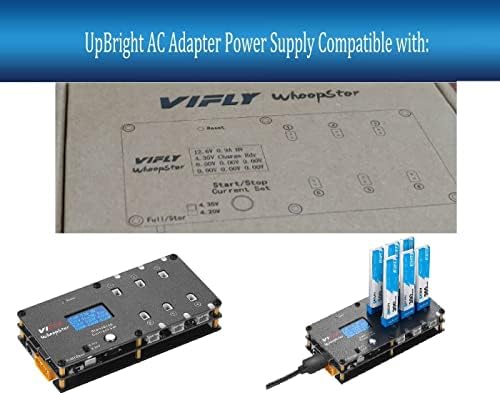 UpBright 12.6V AC/DC Adapter Compatible with VIFLY WhoopStor 1S LiPo Battery Storage with OLED Tiny Whoop Charger with PH2.0