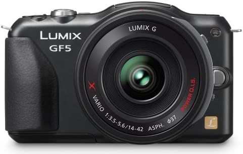 Panasonic Lumix DMC-GF5XK Live MOS MOCRO 4/3 дигитална камера без огледало со 3-инчен екран на допир и леќи за зумирање на моќност од