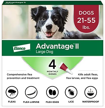Предност II Голем Ветеринар За Кучиња-Препорачан Третман на Болви &засилувач; Превенција | Кучиња 21-55 фунти. / 4-Месечно Снабдување