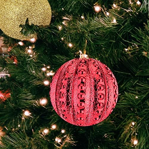 45 парчиња 2,36 Божиќни украси за божици, распрскувана пластична топка присутна за Божиќни дрвја, фестивал, домашна забава и свадбена забава,