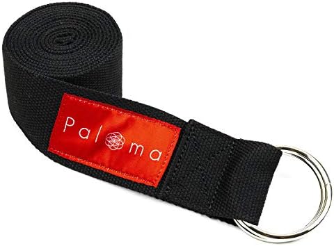 Плака за јога Палома за истегнување - широка прилагодлива памучна лента со трајна тока на прстенот О - достапна во стандардни големини