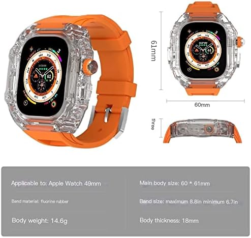 Sdutio за Apple Watch Band 8 Ultra 49mm Watch Band Transparent Case