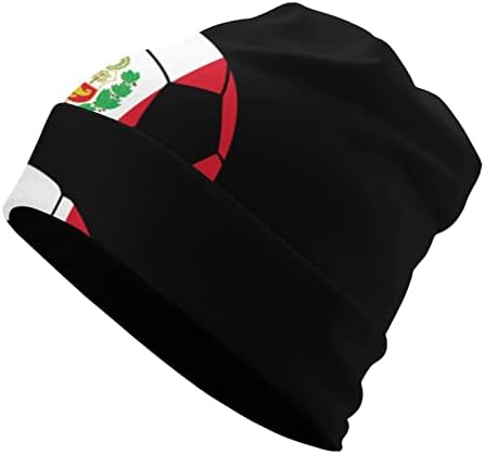 Перу Фудбал Бејн капа мека капаче за череп капаче капа за пулвер за мажи жени