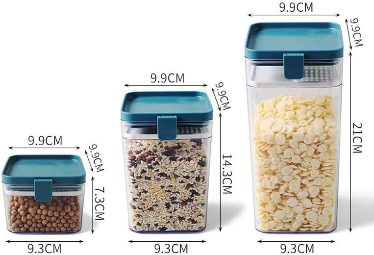 Јах Капацитет Јасна Пластична Тегла За Запечатување Кујнска Кутија За Складирање Чиста Тегла За Храна