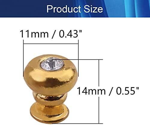 Jutagoss 11mmx14mm подарок накит кутија единечна дупка тркалезни копчиња влечете рачки златен тон 6 парчиња