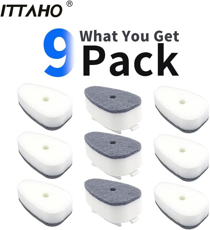 Ittaho 9 пакувања за садови за садови, замена за сунѓер за чинија што не се крие за кујна, чистење на домаќинствата