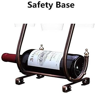 Y-lkun freestanding tabletop вино стакло стојат метални матични матични решетки за складирање вино стаклена чаша држач за бакар
