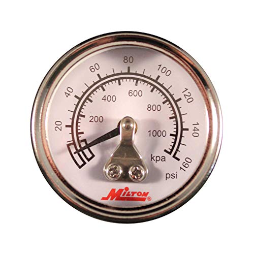 Милтон 1189 1/8 НПТ мини мерач на висок притисок, месинг
