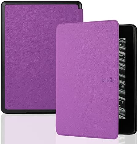 YUNHOTIC Case for 6.8 Kindle Paperwhite , PU Leather Magnetic Cover with Smart Auto Wake/Sleep for 6.8 Kindle Paperwhite & Signature Edition & Kids E-Reader 2021, Purple