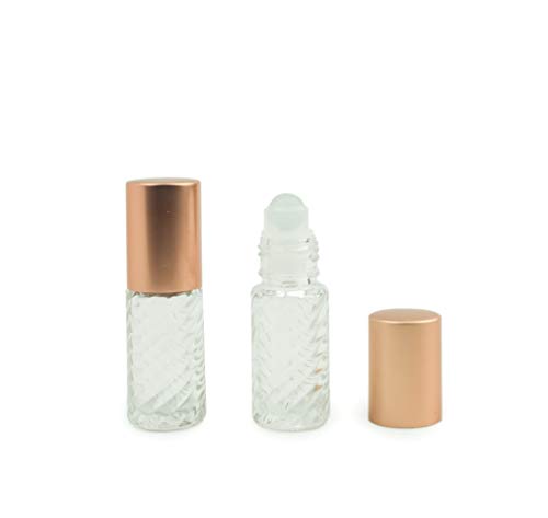 Гранд парфими во боја на стакло ароматерапија 4мл шишиња со ролери со стаклени ролери и капачиња од бакар