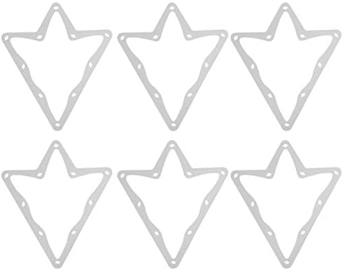 Alomejor 6pcs Билиард ал решетка за билијард Триаголник знак за решетки за решетки за 10 топка бело