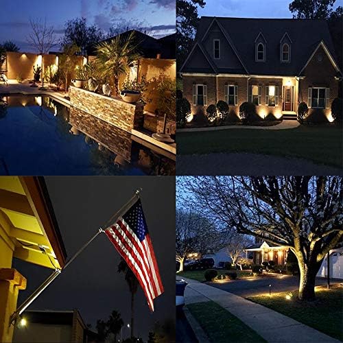 Ygapuzi на отворено LED пејзаж светла водоотпорен градинарски двор патека осветлување, декоративни wallsидови дрвја знамиња на рефлектори