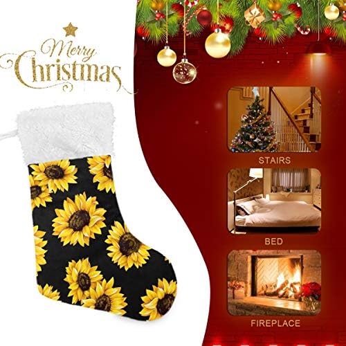 Божиќни чорапи од сончоглед Баофу Големи столбови за бонбони за чорапи Деца симпатична персонализиран чорап со кристално кадифено