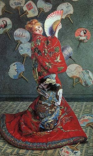 $ 80 - 1500 $ рака насликана од наставниците на уметнички академии - Уметнички слики Ла Јапонаиз Камил Моне во јапонски костуми