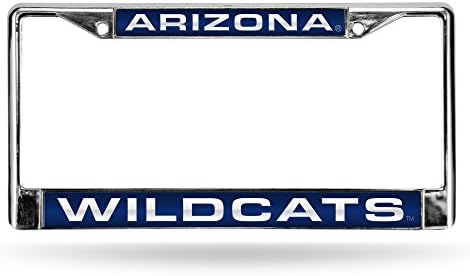 Rico Industries NCAA Arizona Wildcats Standard 12 x 6 ласерски исечен хром рамка - автомобил/камион/SUV Automobile додаток