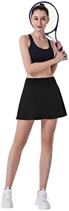 Womenенски тениско здолниште со двојно-едно голф здолниште со атлетско здолниште со џебови