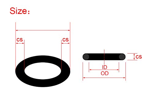 Supkeyer 200pcs гума o прстен О-прстен заптивки за миење садови водоотпорност асортиман на асортиман поставени електрични прстени