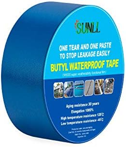 Sunll Butyl Seal Tape 2 W x 16'l, лента за поправка на бутил, мулти-употреба за запечатување на брод и цевки, HVAC канали, пукнатини на
