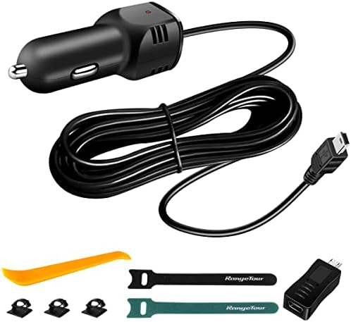 Полнач за автомобили со камера со опсег на турнеја, микро USB и мини USB интерфејси, возачки кабел за напојување 3,5m/11.5ft 12V/24V