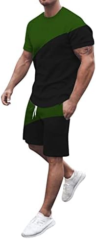 Менс летна мода и тренд на слободно време 3Д дигитални печатени шорцеви со кратки ракави поставени два серија за костуми за машки