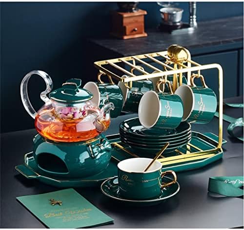 Н/А Нордиски англиски попладневен чај керамички стаклен чај, поставен послужавник, загревање црн чај билки од овошен чај овошен