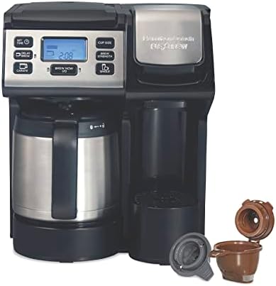 Хамилтон Бич Флексбруј Трио двонасочен производител на кафе, компатибилен со парчиња k-купови или основи, комбо, единечен сервис и целосен