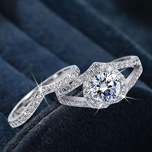 2023 Нови додатоци за ангажман сет дама цирконија моден прстен креативен прстен прстен прстени аниме двојки прстени
