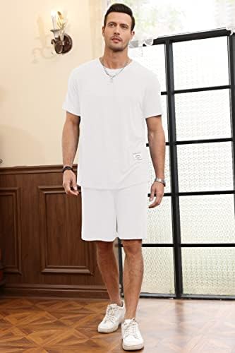 Обични облеки на лексиарт за мажи со 2 парчиња-атлетски тренерки летни кратки спортски вежби