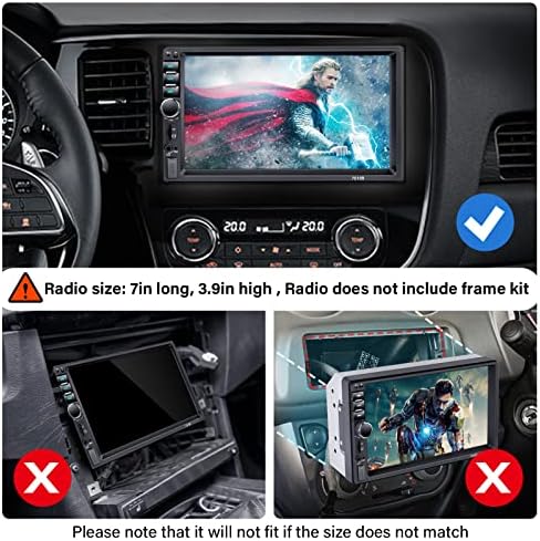 Двоен Дин Автомобил Стерео Со Резервна Камера, 7 Инчен Екран На Допир Автомобил Радио Bluetooth Поддршка Огледало Врска, Раце