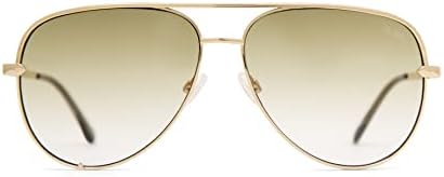 ЕВИ Модерни Метални Авијатичарски Очила за Сонце Со Преголеми Рамни Рефлектирачки Огледални Леќи