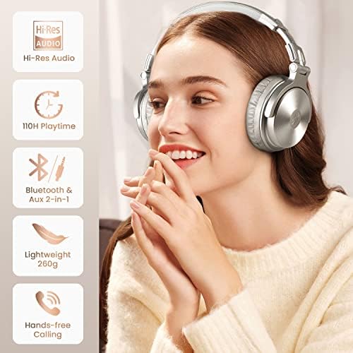 OneOdio Bluetooth Преку Слушалки За Уши - Безжични/Жични 110 Часа Стерео Звук Bluetooth Преклопливи Слушалки Со Длабок Бас 50мм