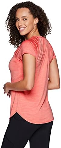 RBX активна женска атлетска атлетска брза суво вселенска боја кратка ракав јога маица